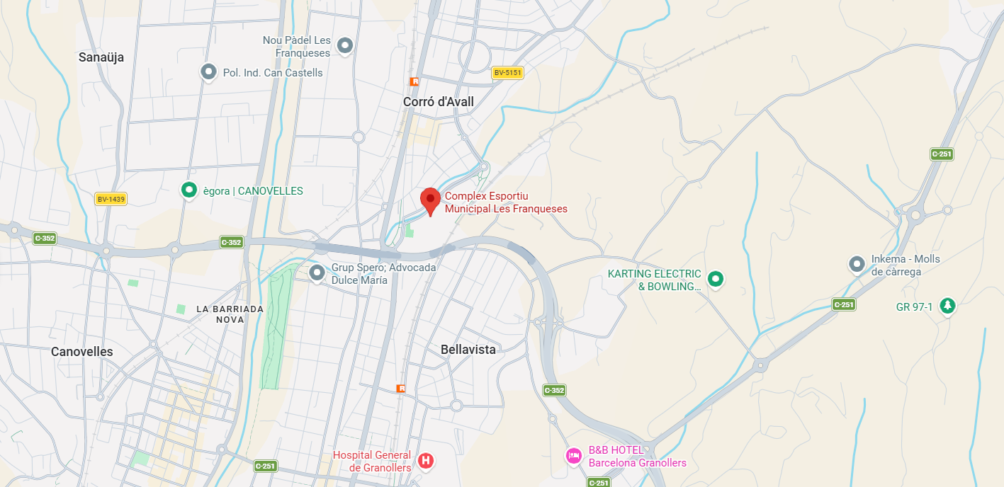 Localització Complex Esportiu Municipal Les Franqueses